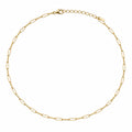 Cadena Paperclip Fina Ajustable(broche tipo timon)