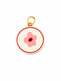 Charm circular flor rosa