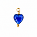 Corazón azul de vidrio