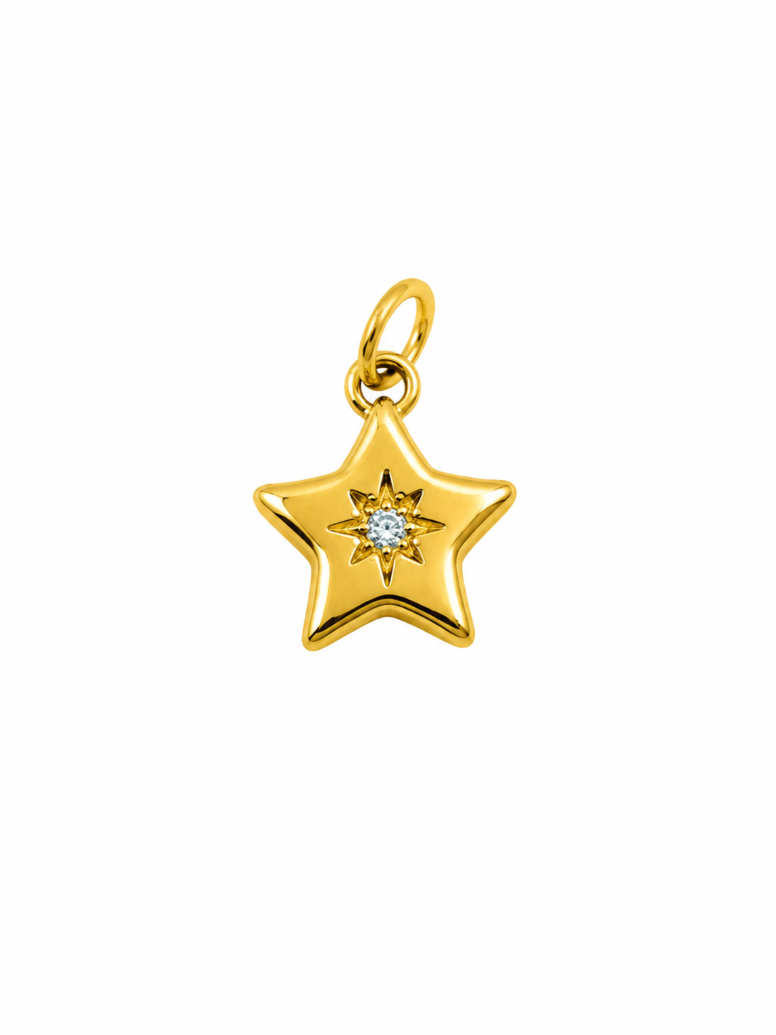 Estrella dorada con gema