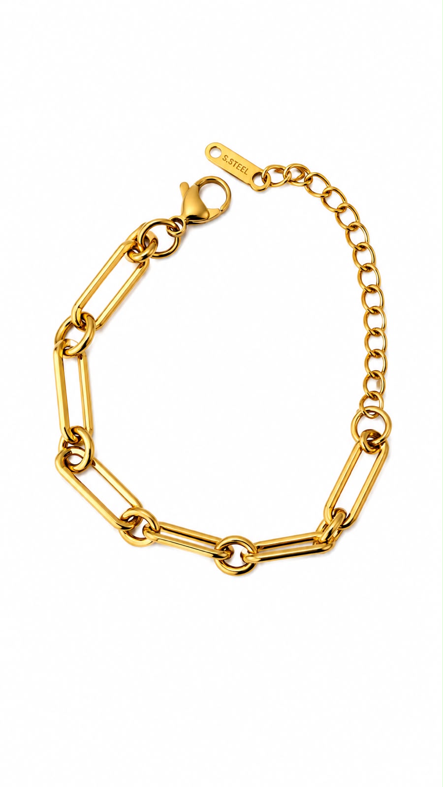 Pulsera Paperclip union con un aro
