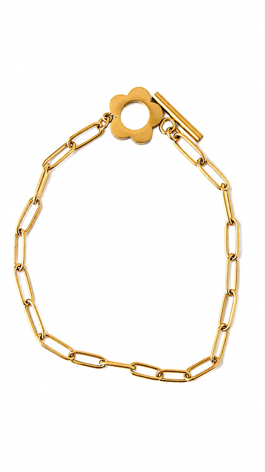 Pulsera Paperclip Flor