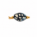 Piedra flor azul pintada