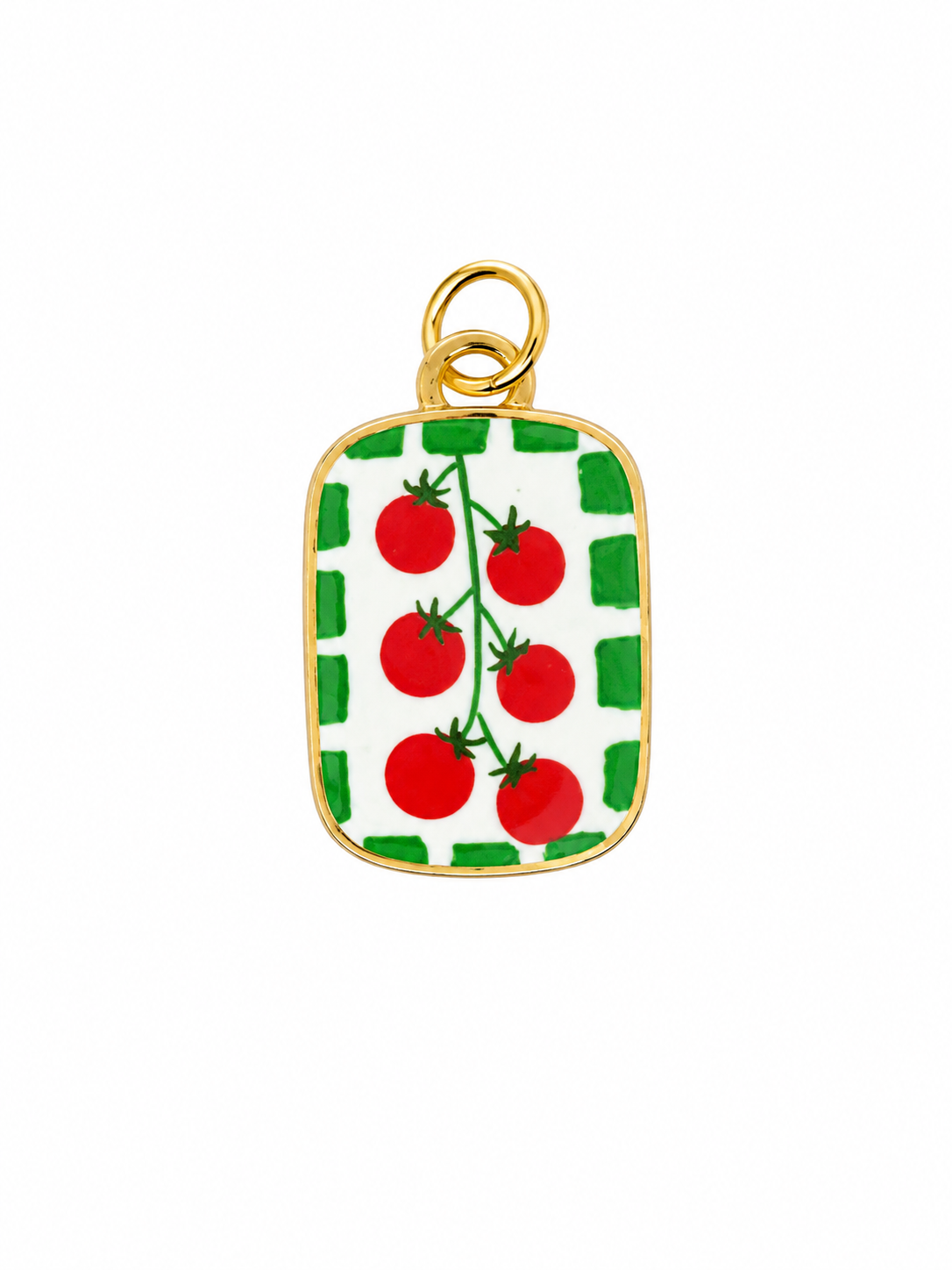 Placa con tomates bordados