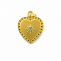 placa corazon estrella con brillo