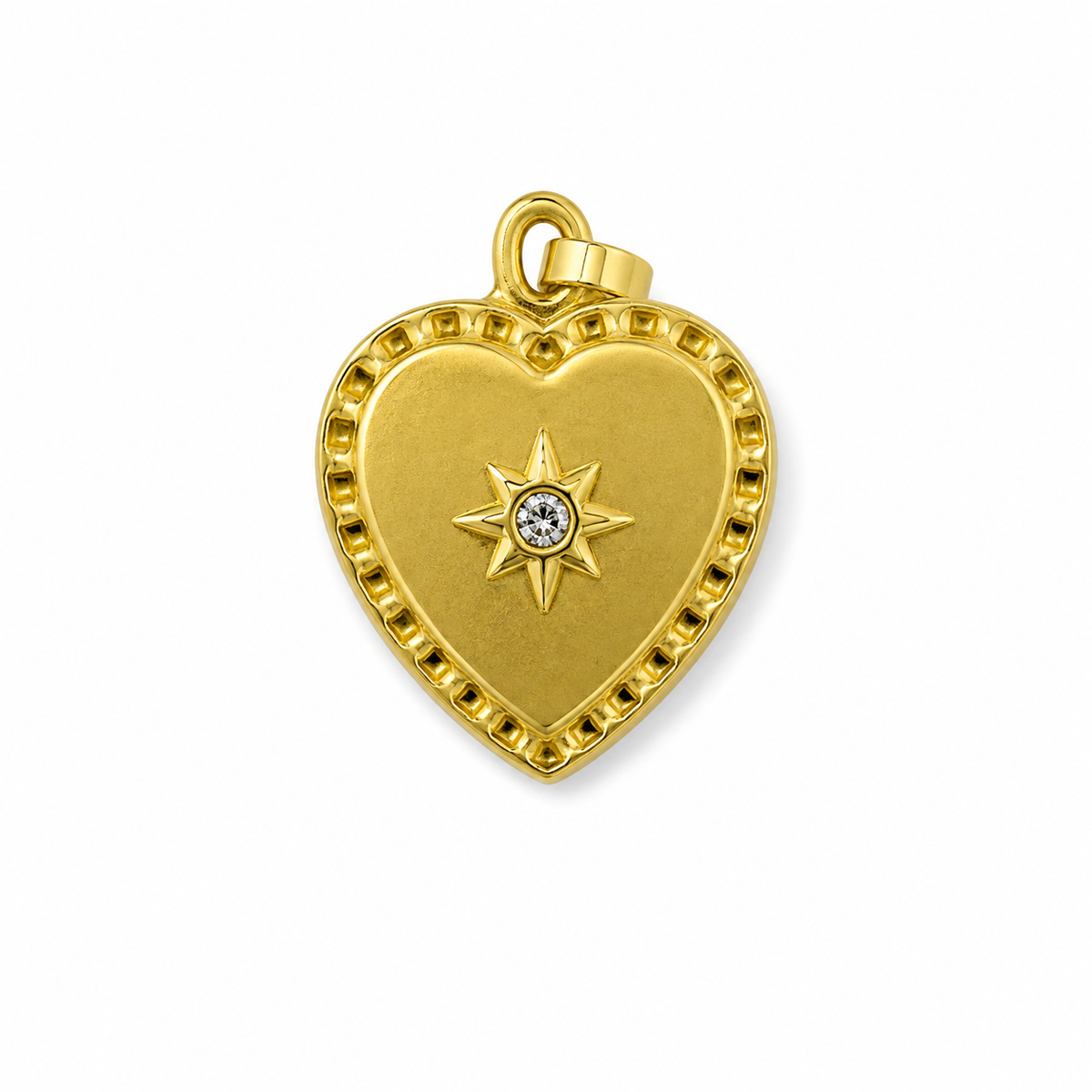 placa corazon estrella con brillo